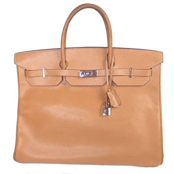 Hermes Birkin 40 Natural Ardennes 40 Bag Silver Hardware - Picture 1 of 8